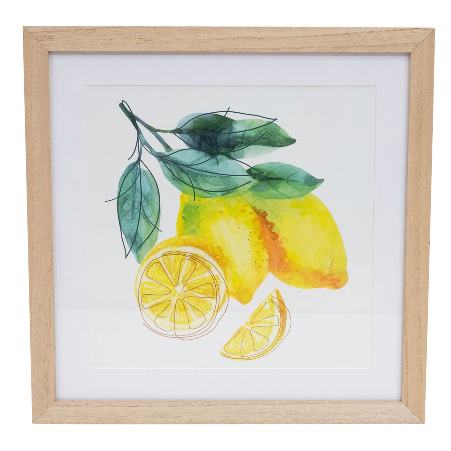 Watercolour Lemons Art In Frame