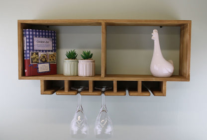 Kitchen Shelving Unit With Storage For Wine Glasses