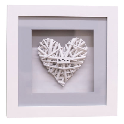 Set of 4 Be Kind Woven Heart Frames