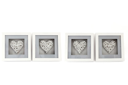 Set of 4 Be Kind Woven Heart Frames