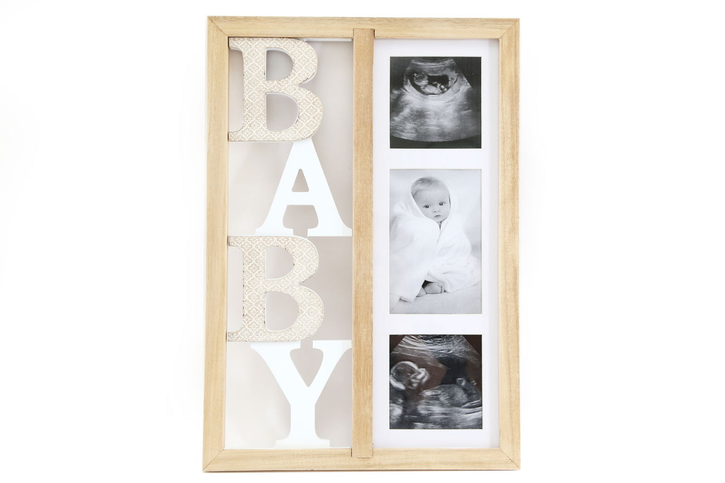 Baby Three Photograph Wooden Frame 43cm