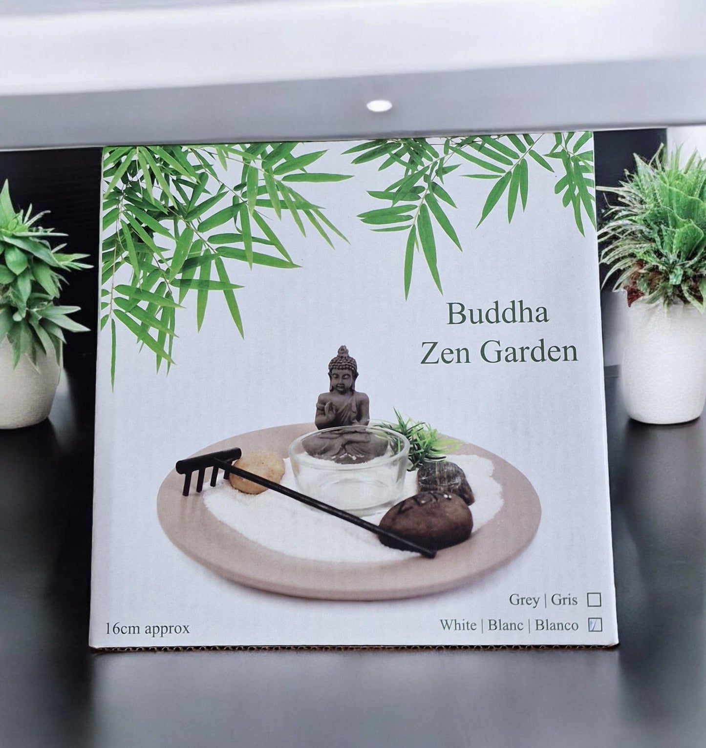 Buddha Zen Garden Self Assembly White 16cm