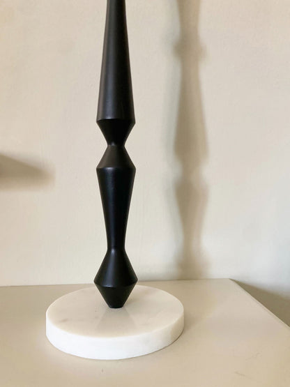 Black and Marble Effect Candlestick