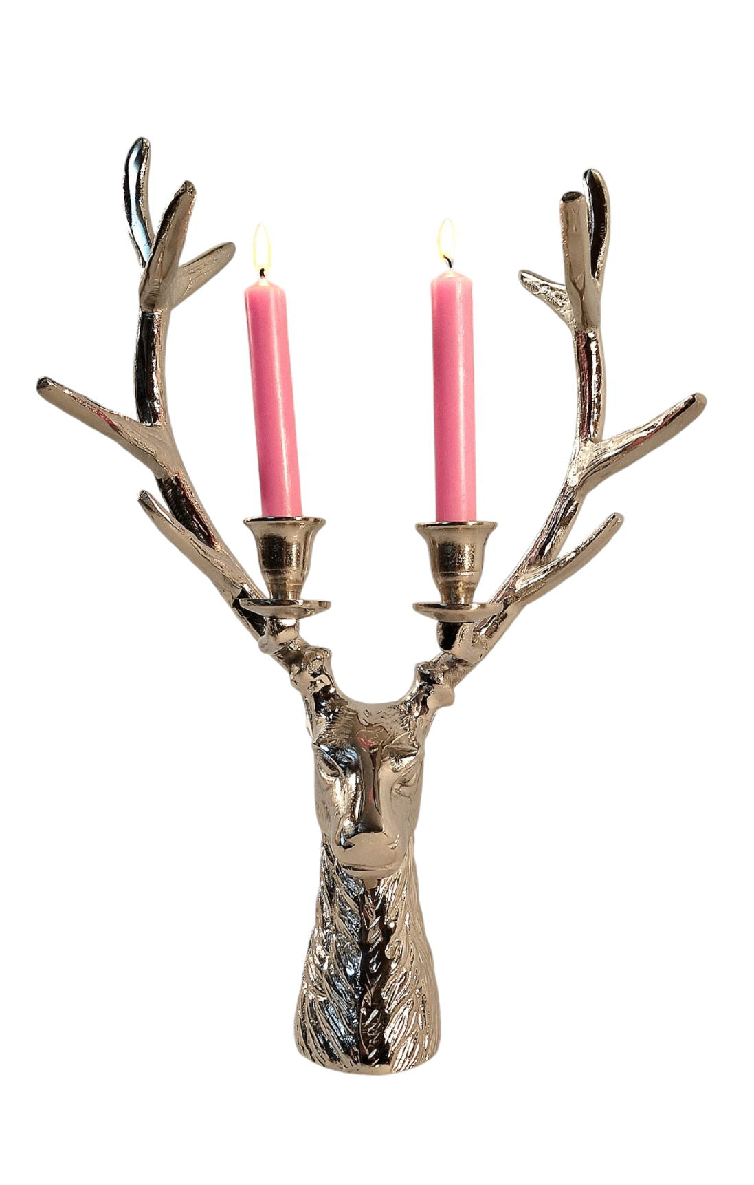 Stag 2 Piece Dinner Candle Holder 50cm