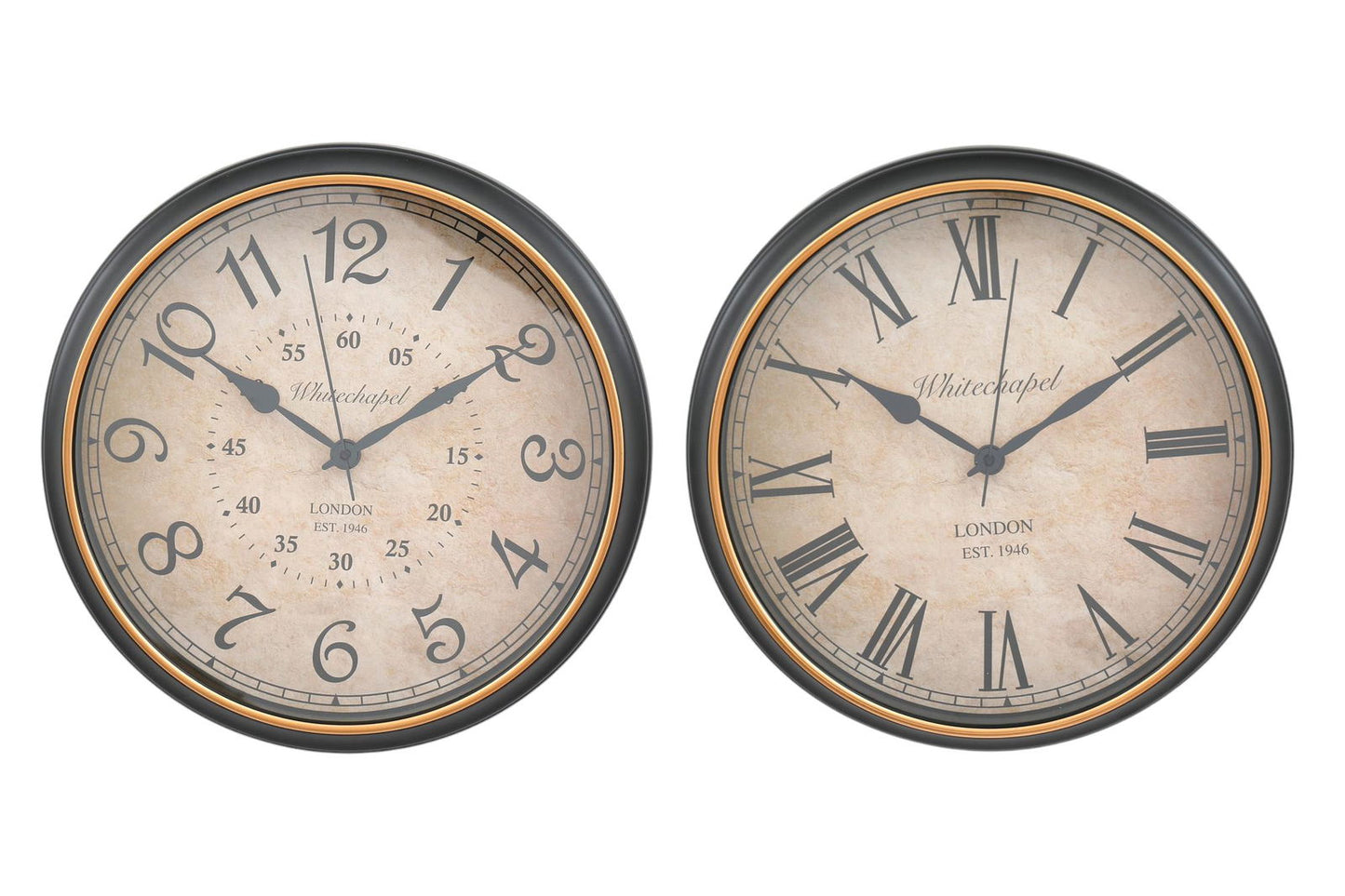 Antique Style Wall Clock With Numbers 34cm