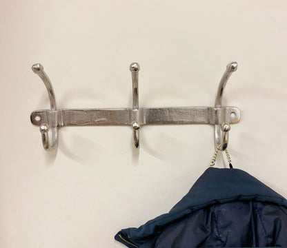 Wall Mounted Triple Coat Hooks