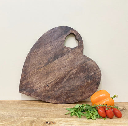 Heart Shaped Wooden Chopping Board 40cm