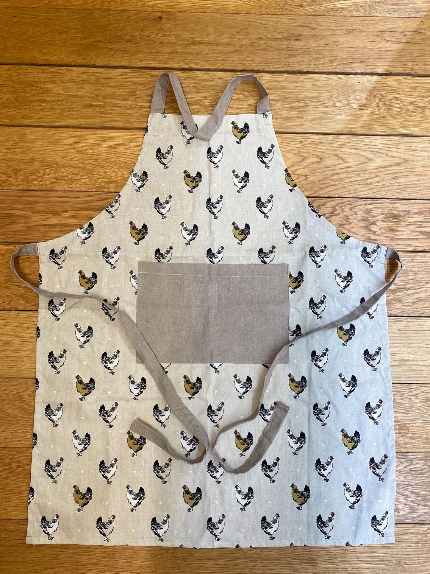 Apron With A Chicken Print Design