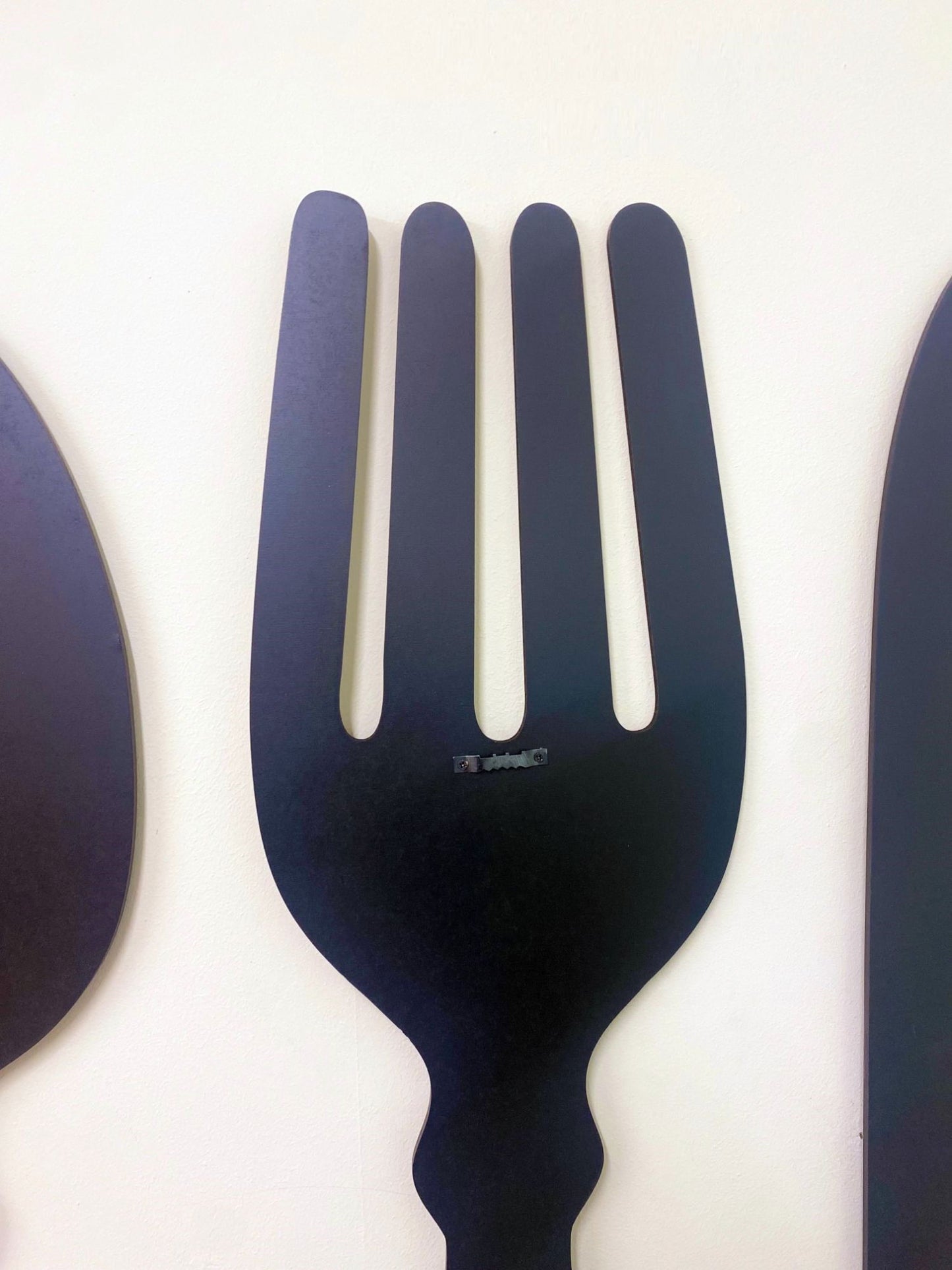 Black Three Piece Cutlery Wall Chalkboards 122cm