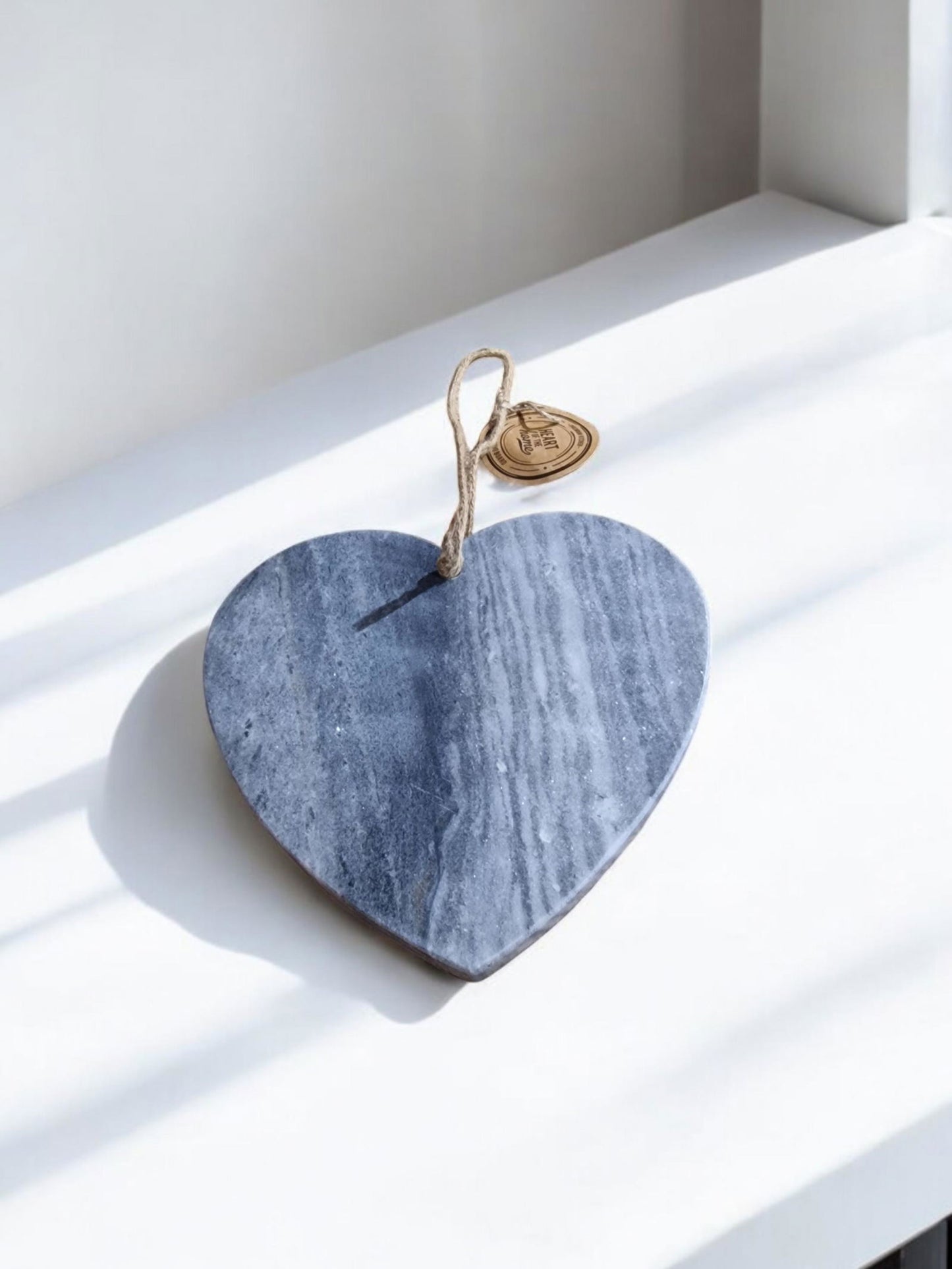 Grey Heart Chopping Board 24x26cm