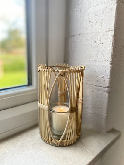 Rattan Candle Holder Large