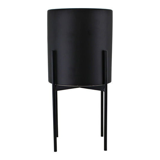 Black Planter Metal Stand 28cm