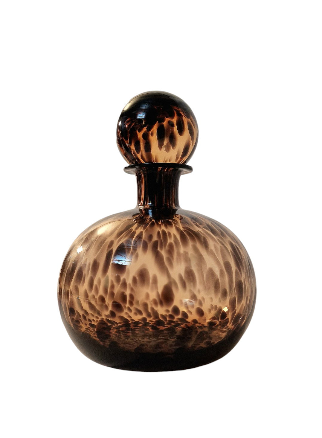 Leopard Design Round Glass Jar or Bottle Ornament 27.5cm