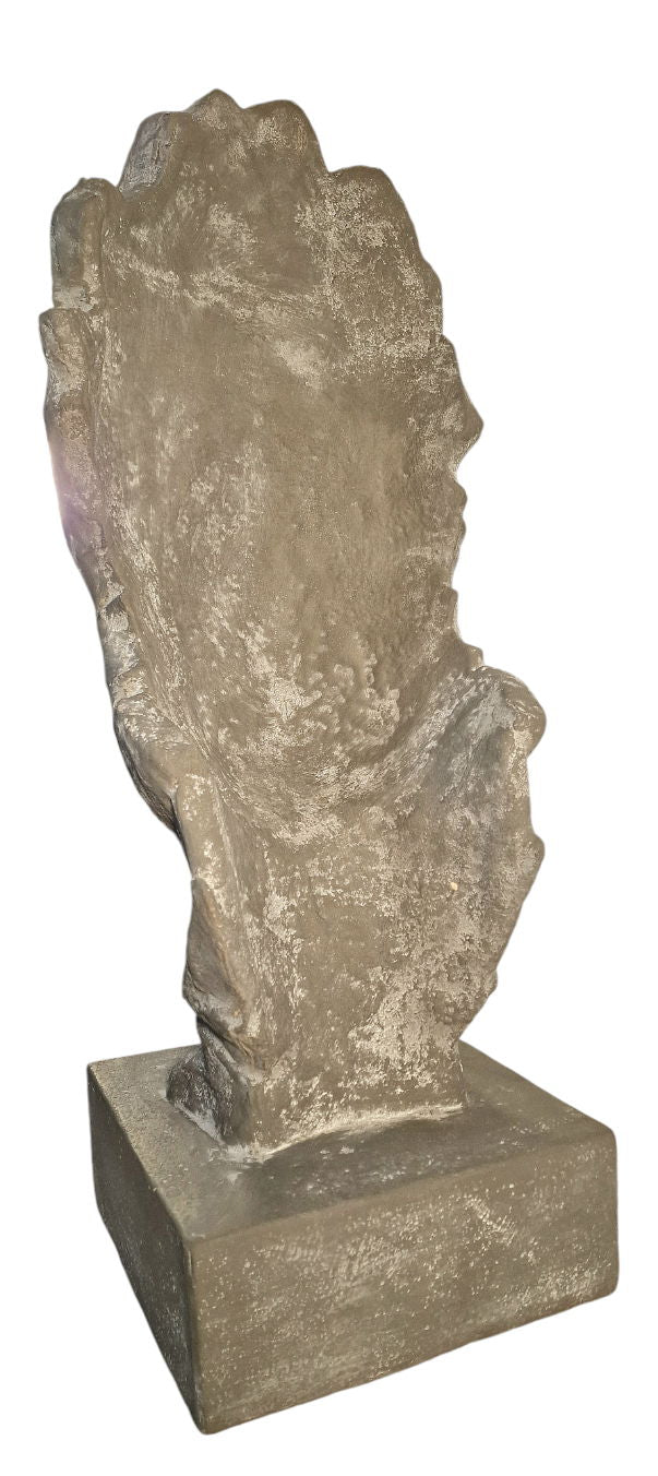 Large Grey Face Statue on Stand 90cm