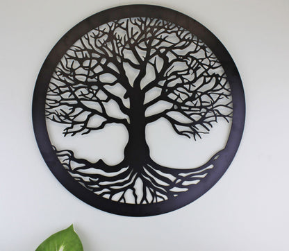 Tree Of Life Black Metal Wall Decor