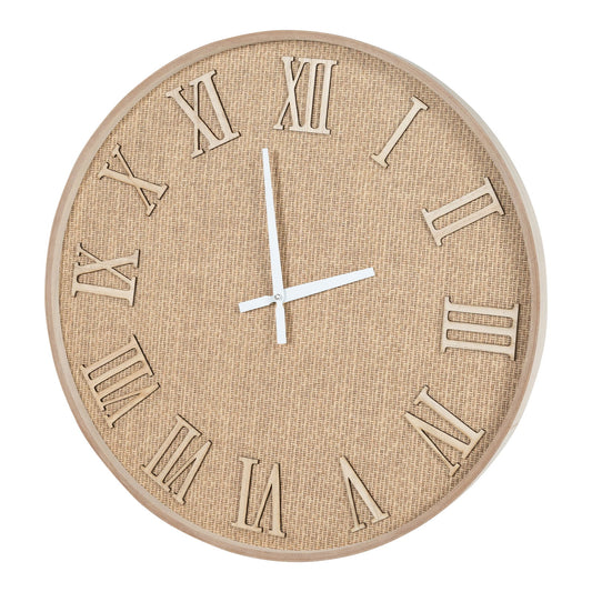 Serenity Hessian Woven Wall Clock 50cm