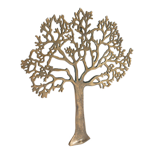 Large Gold Metal Tree Of Life Wall Plaque 61cm